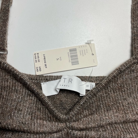 NWT Anthropologie heather brown two piece sweater size S - Picture 5 of 11